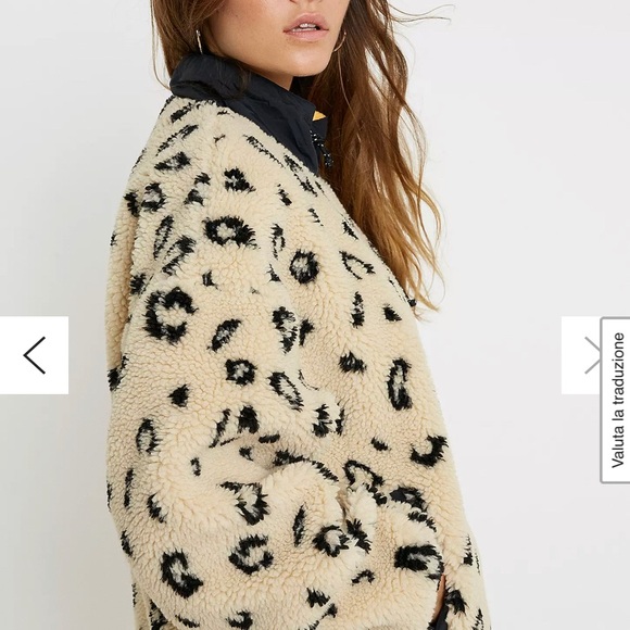 OBEY | M | Chiller Leopard Stampa Teddy Fleece Pullover Jacket - Picture 3 of 12